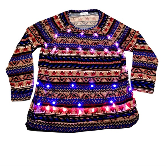 Other - Festive Light up Candy-cane, Large Women’s Top